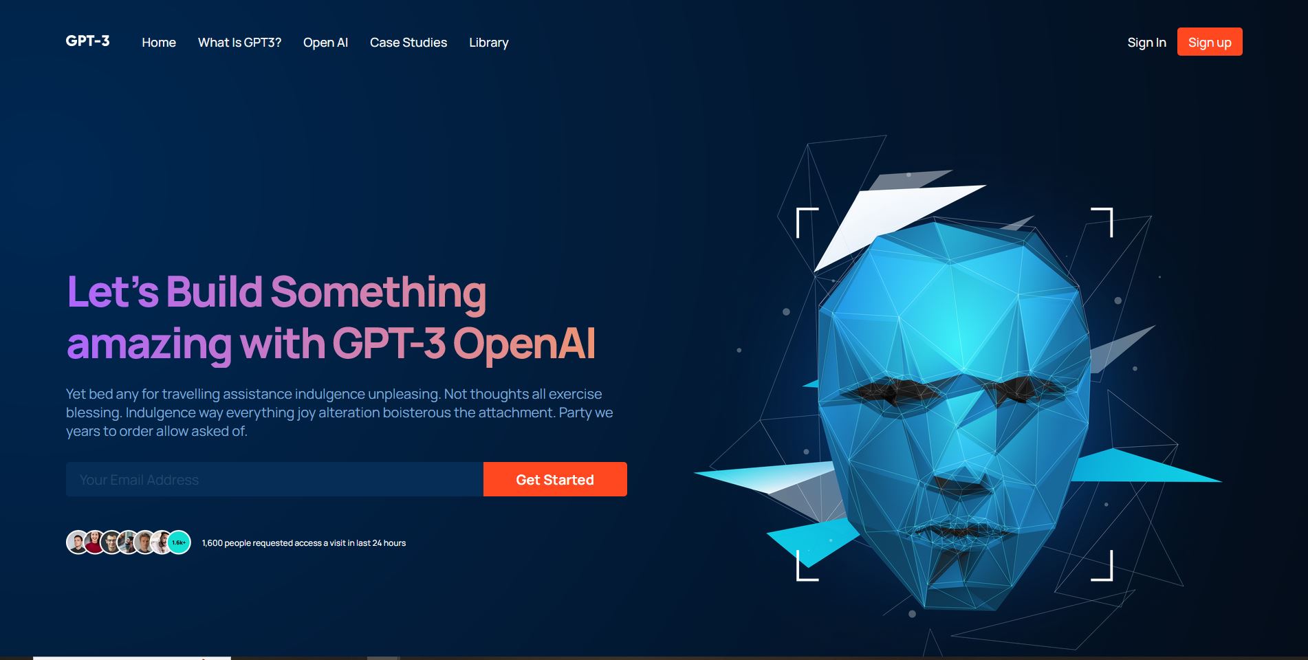 Image representing a link for GPT3 Landing Page